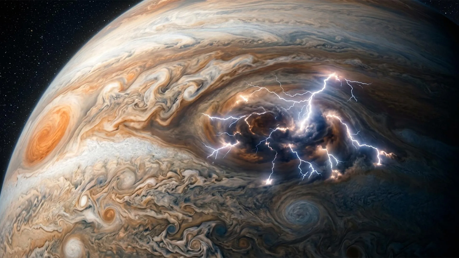 Jupiter’s Violent Lightning Storms