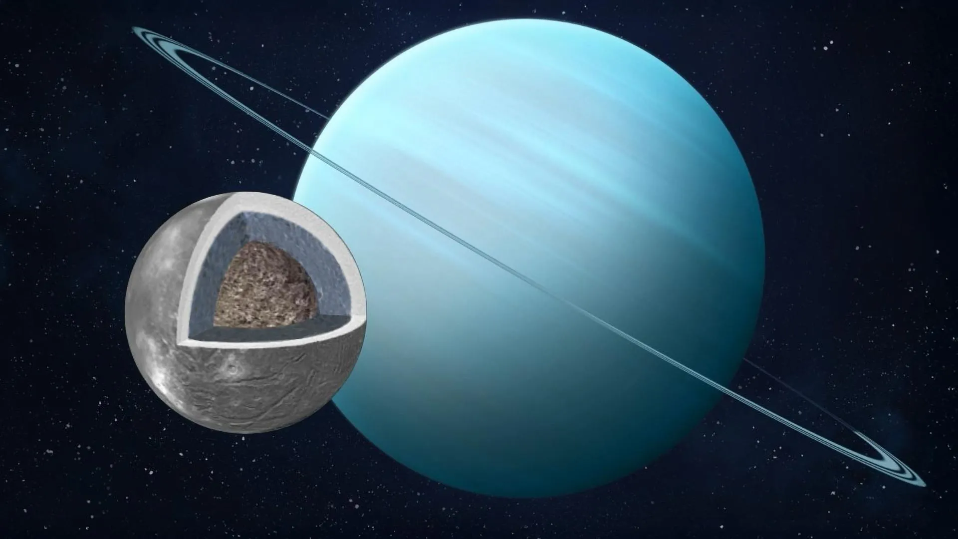 Uranus’ Moon May Hide a 100-Mile-Deep Ocean