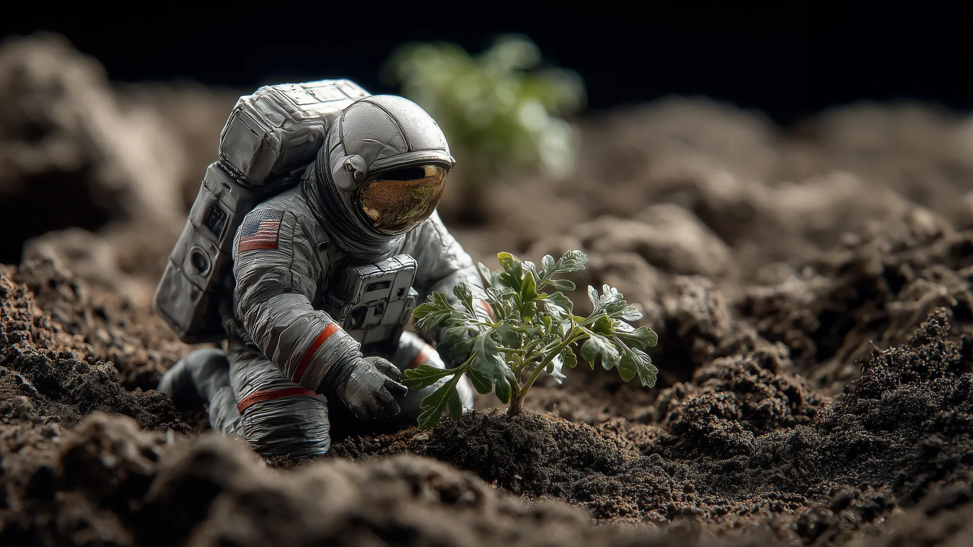 Chickpeas Grow in Moon Dirt