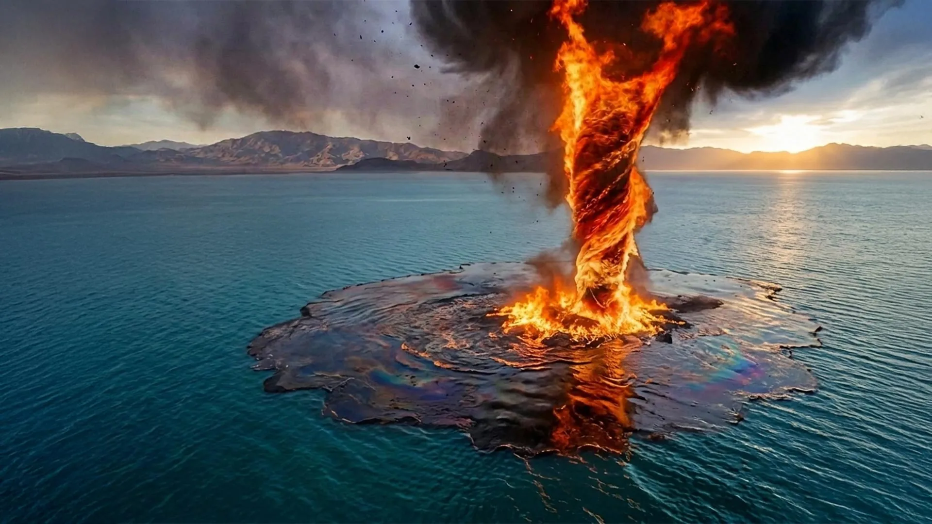 Giant Fire Tornadoes Fight Oil Spills