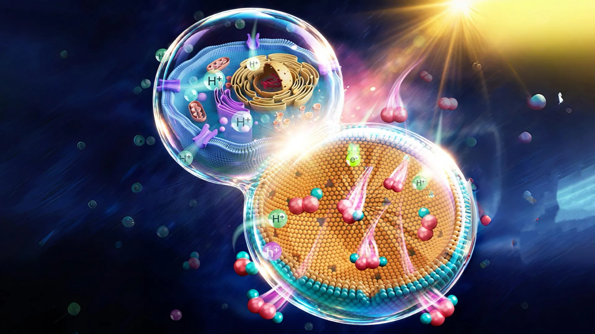 Cell-inspired nanoreactor turns sunlight into hydrogen peroxide